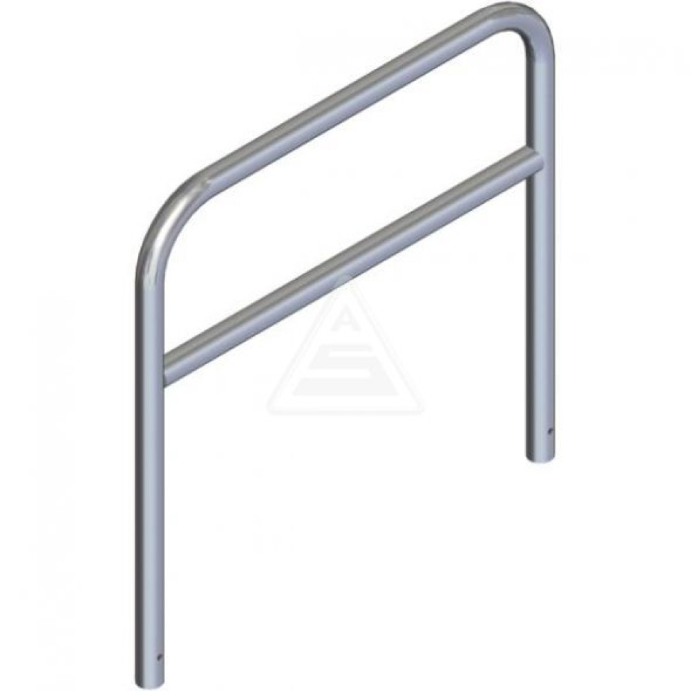 Rohrbügel aus Stahlrohr Ø 60 mm mit Querholm zum Einbetonieren-1200 mm x 1200 mm-feuerverzinkt