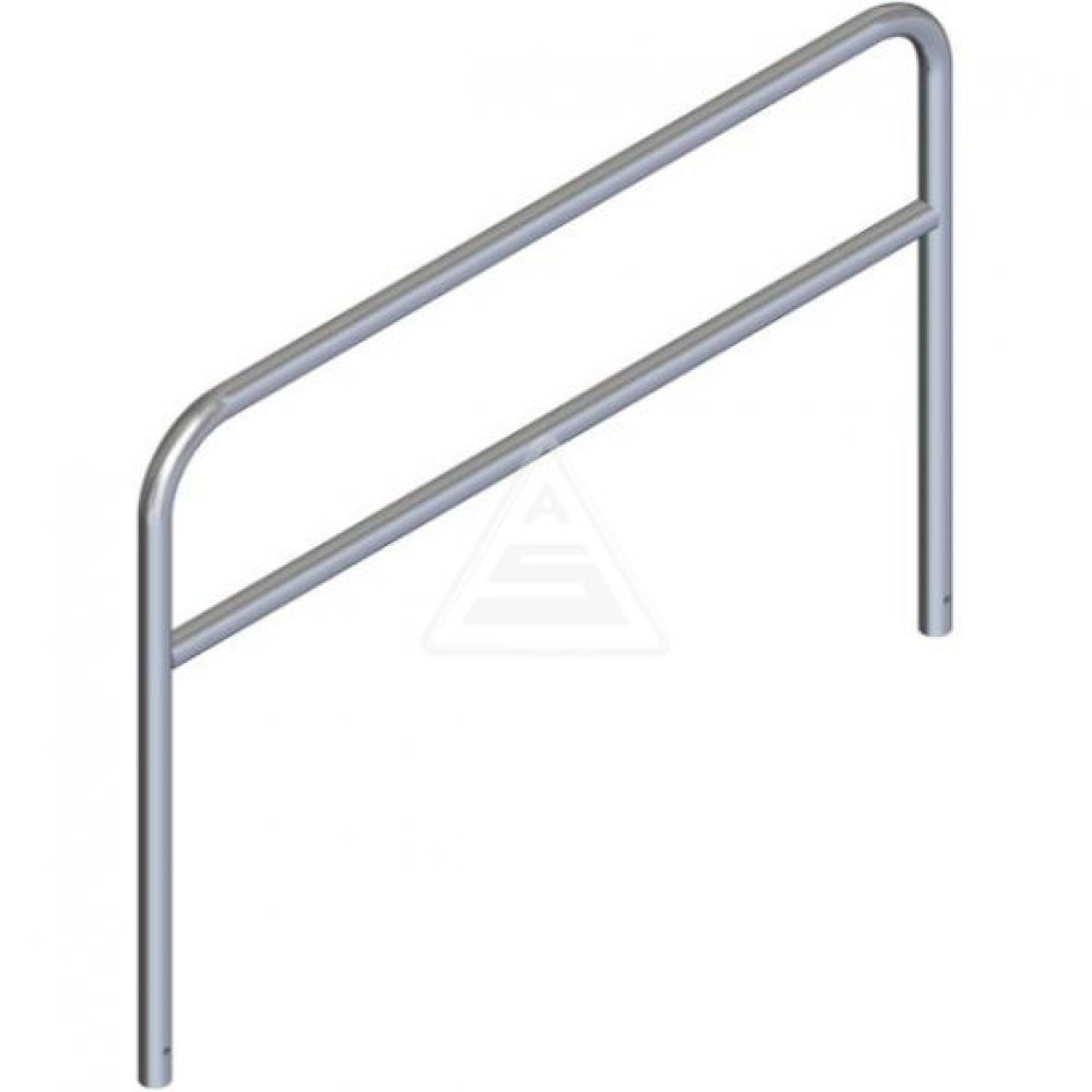 Rohrbügel aus Stahlrohr Ø 60 mm mit Querholm zum Einbetonieren-1400 mm x 2000 mm-feuerverzinkt