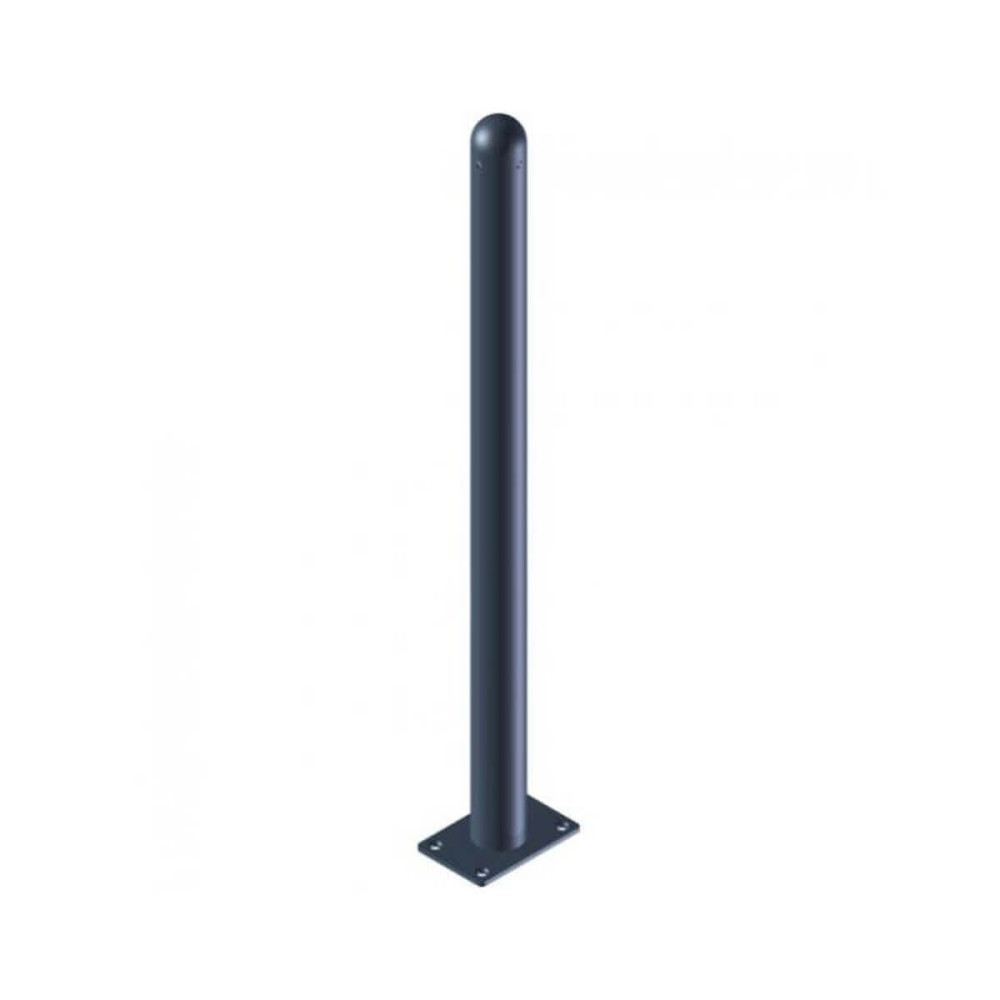 Absperr-Stilpfosten Ø 60 mm Serie 468 ortsfest für Dübelbefestigung Anthrazit RAL 7016