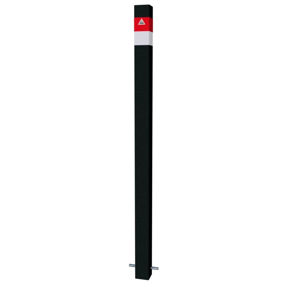Absperrpfosten Black - Line 70 x 70 mm, ortsfest, zum einbetonieren