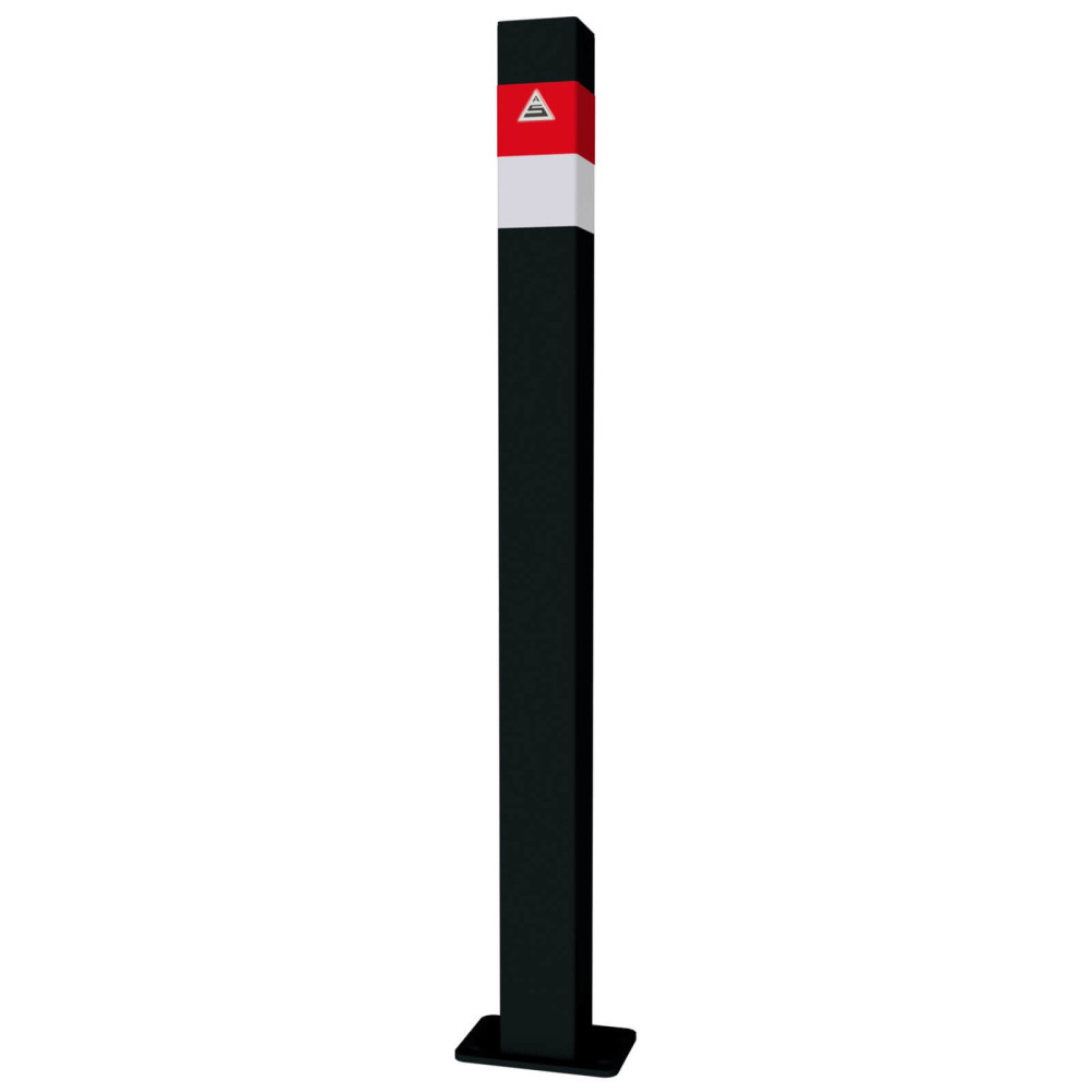 Absperrpfosten Black - Line 70 x 70 mm, ortsfest, für Dübelbefestigung
