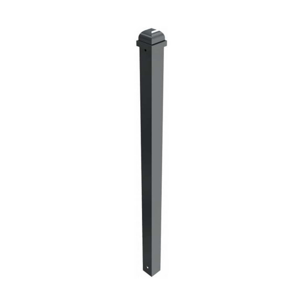 Stilpoller 70 x 70 mm Serie 473 mit Zierkopf und Zierring ortsfest zum einbetonieren Anthrazit RAL 7016