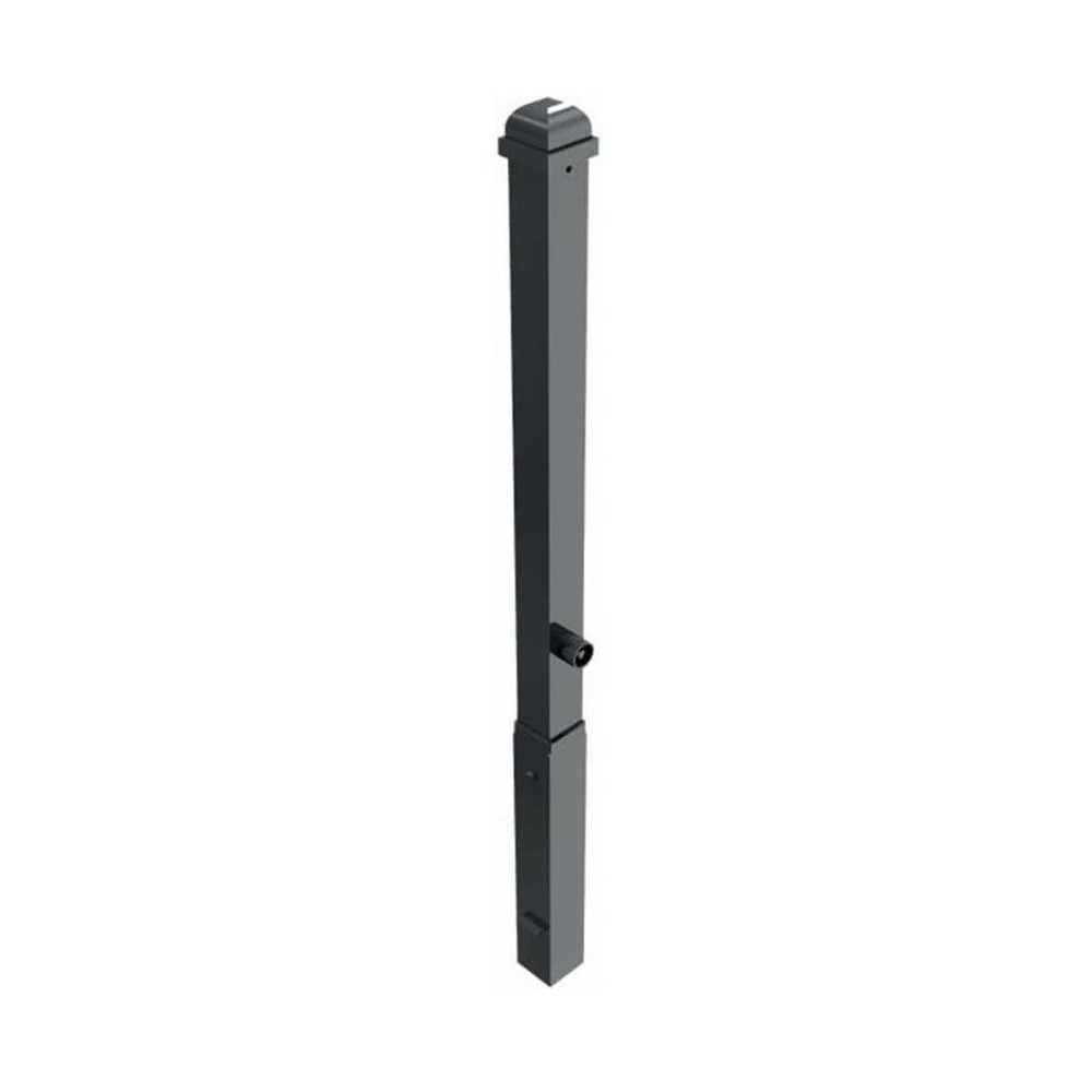 Stilpoller 70 x 70 mm Serie 473 mit Zierkopf und Zierring herausnehmbar mit Dreikantverschluss Anthrazit RAL 7016