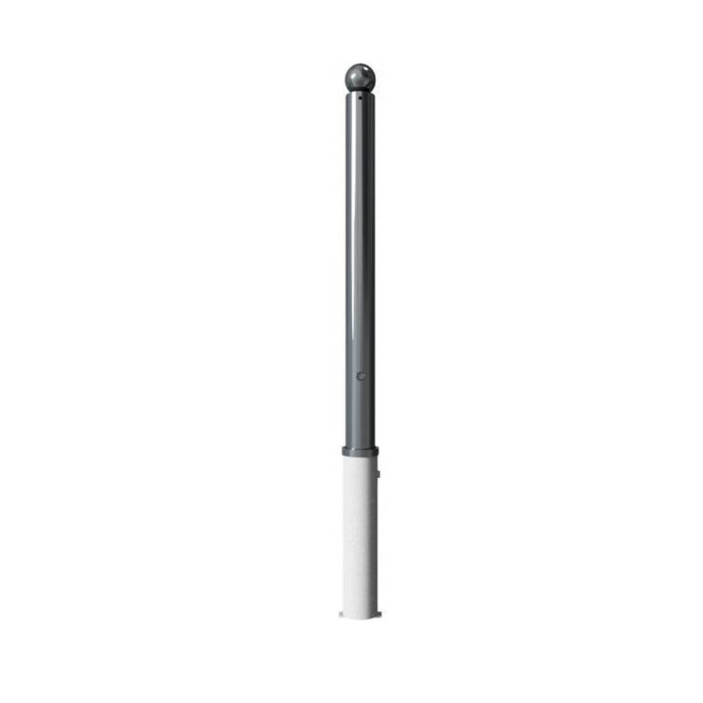 Absperr-Stilpfosten Ø 76 mm Serie 475 herausnehmbar mit Dreikantverschluss Anthrazit RAL 7016