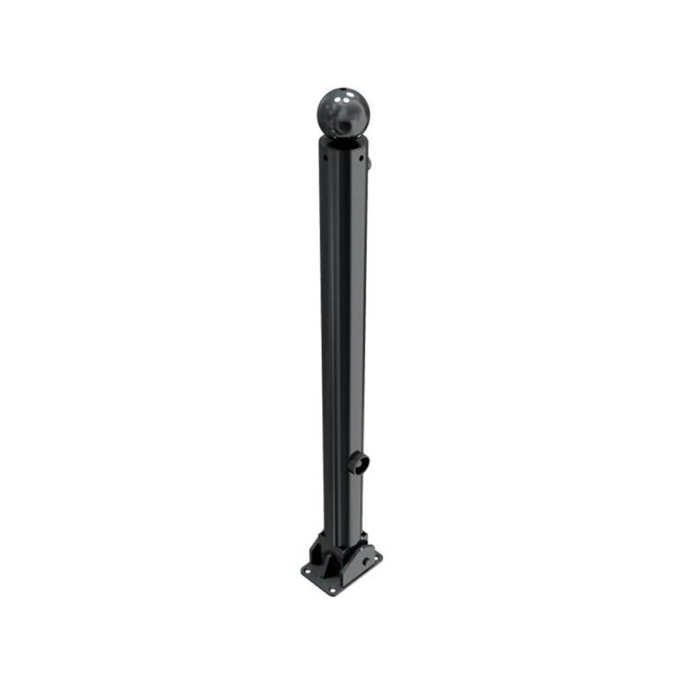 Absperr-Stilpfosten Ø 76 mm Serie 475 umlegbar mit Dreikantverschluss für Dübelbefestigung Anthrazit RAL 7016