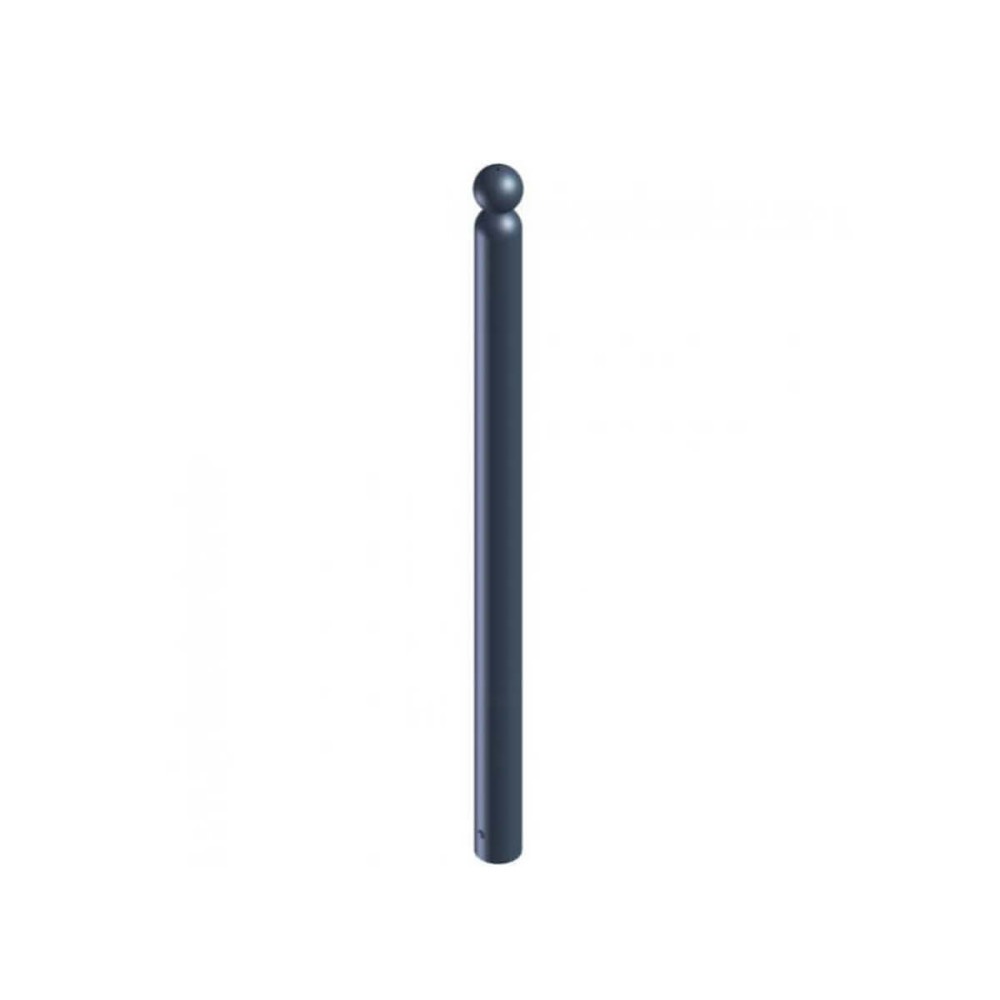 Absperr-Stilpfosten Ø 76 mm Serie 478 ortsfest zum einbetonieren Anthrazit RAL 7016
