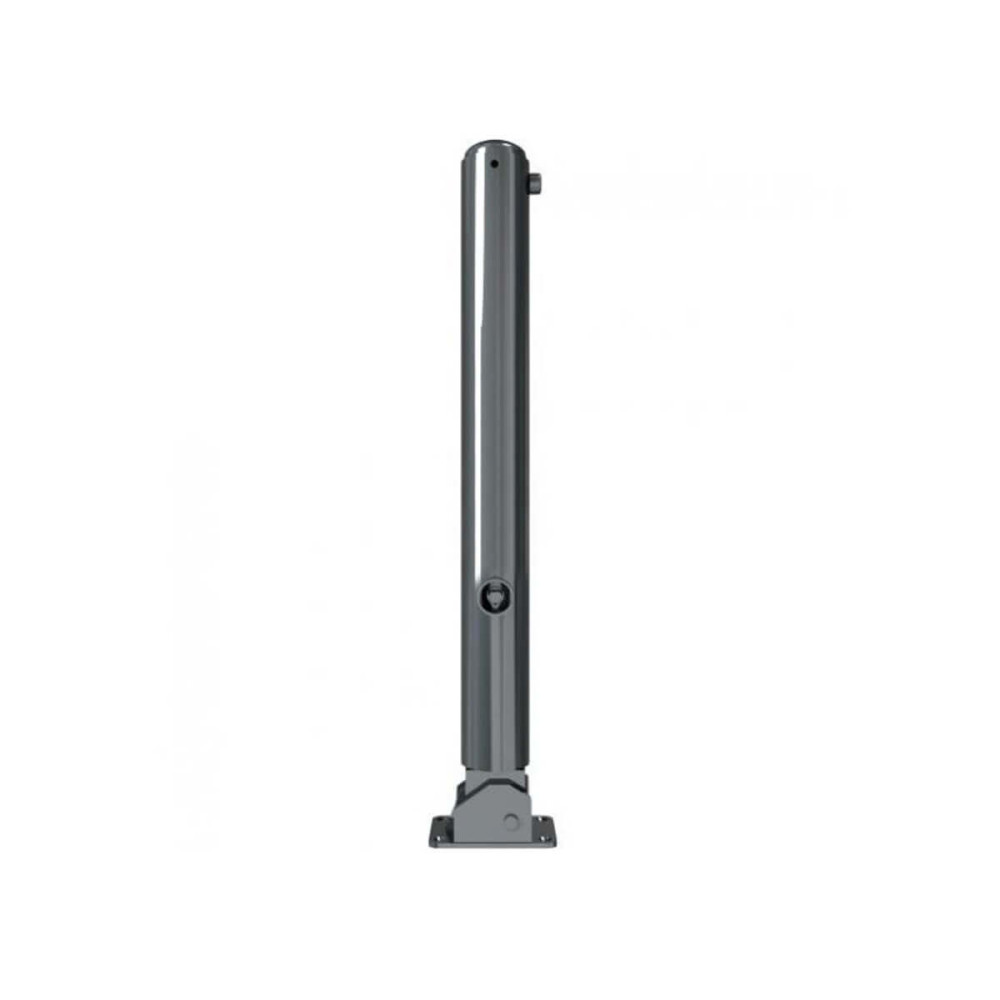 Absperr-Stilpfosten Ø 82 mm Serie 480 umlegbar mit Dreikantverschluss für Dübelbefestigung Anthrazit RAL 7016