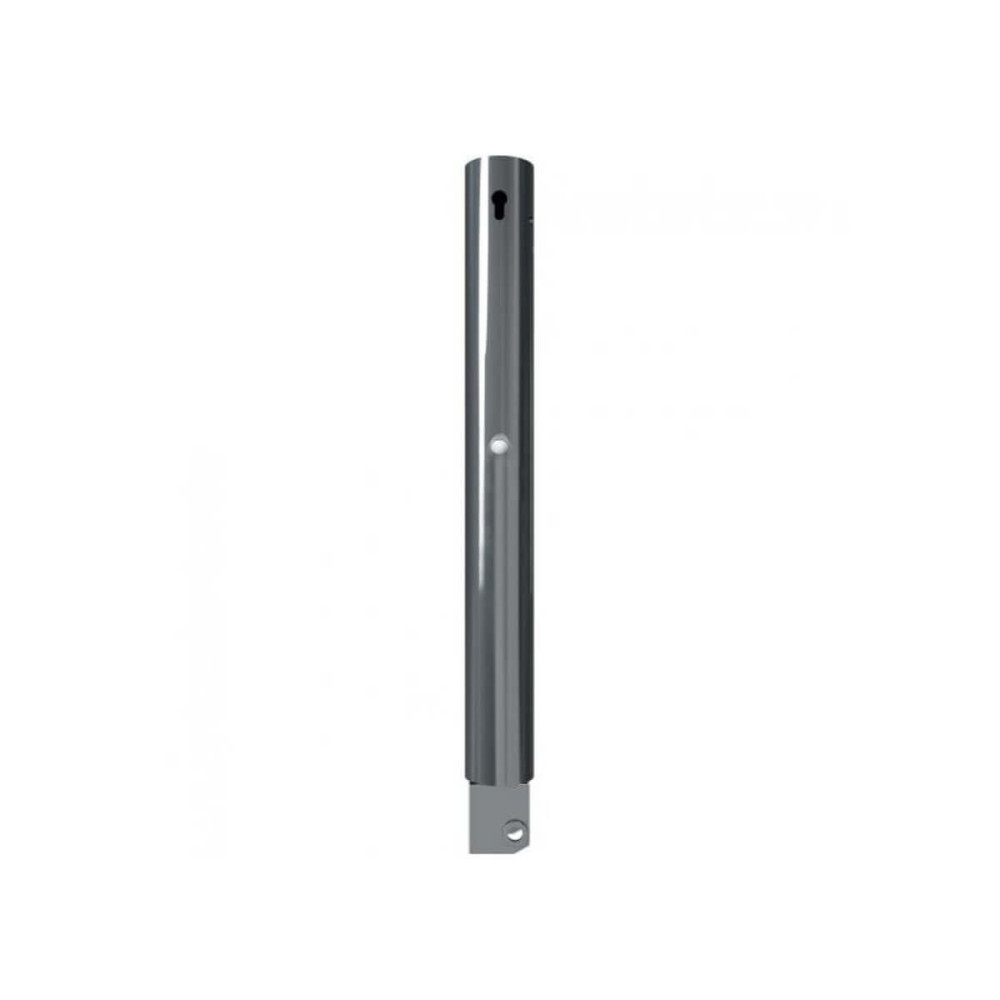 Absperr-Stilpfosten Ø 82 mm Serie 480 umlegbar mit Profilzylinderschloss für Dübelbefestigung Anthrazit RAL 7016