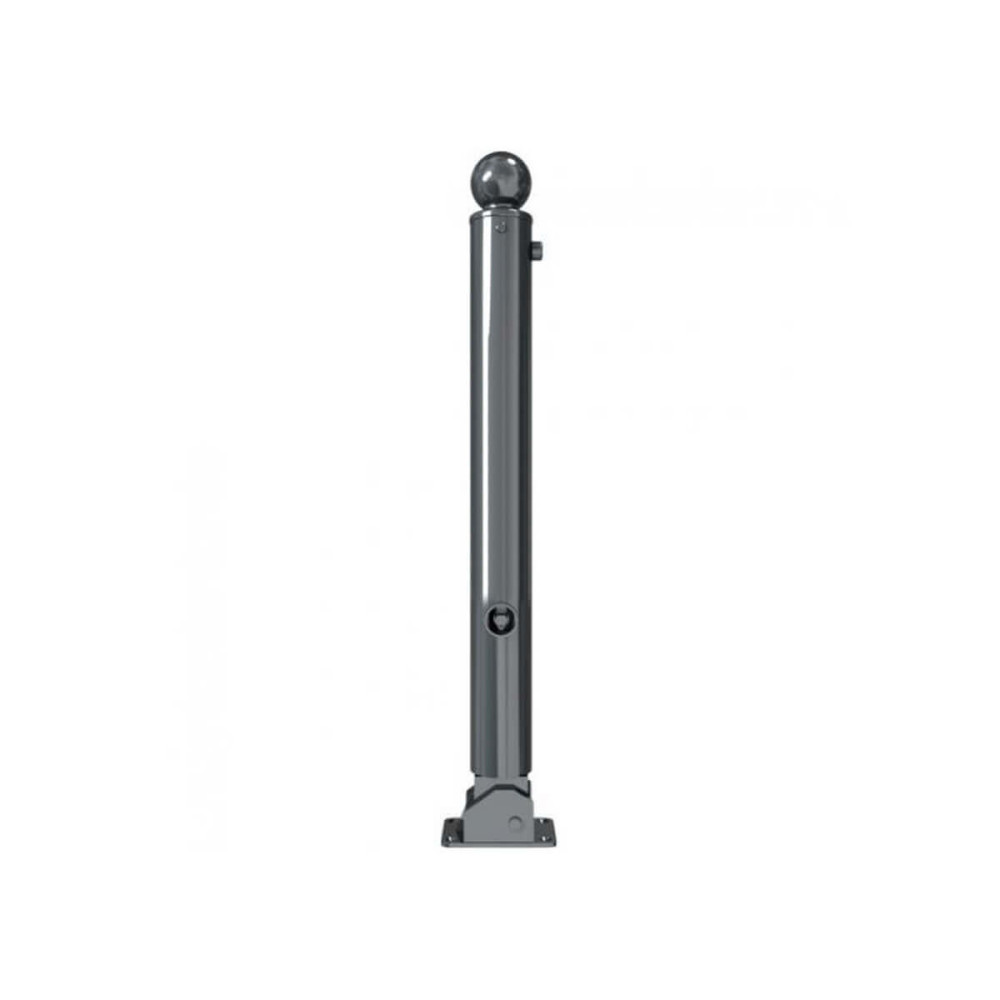 Absperr-Stilpfosten Ø 82 mm Serie 484 umlegbar mit Dreikantverschluss für Dübelbefestigung