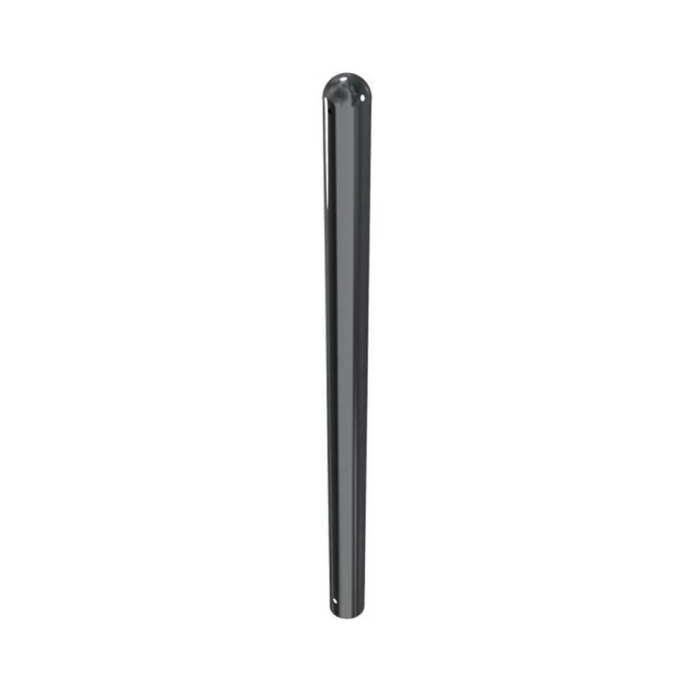 Absperr-Stilpfosten Ø 89 mm Serie 487 mit Halbkugelkopf ortsfest zum einbetonieren Anthrazit RAL 7016