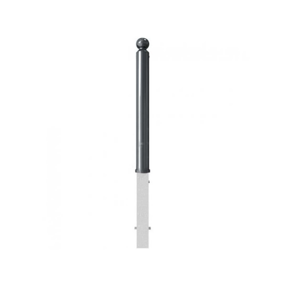 Absperr-Stilpfosten Ø 89 mm Serie 488 mit Kugelkopf herausnehmbar, mit Dreikantverschluss Anthrazit RAL 7016