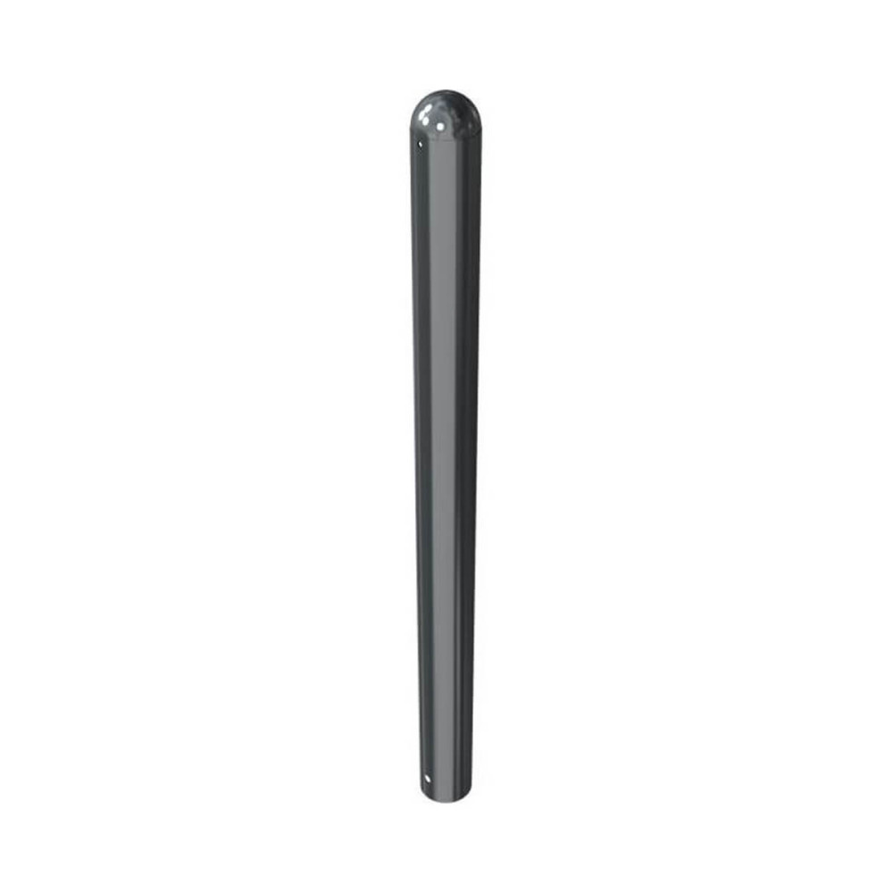 Absperr-Stilpfosten Ø 102 mm Serie 494 mit Halbkugelkopf ortsfest zum einbetonieren Anthrazit RAL 7016