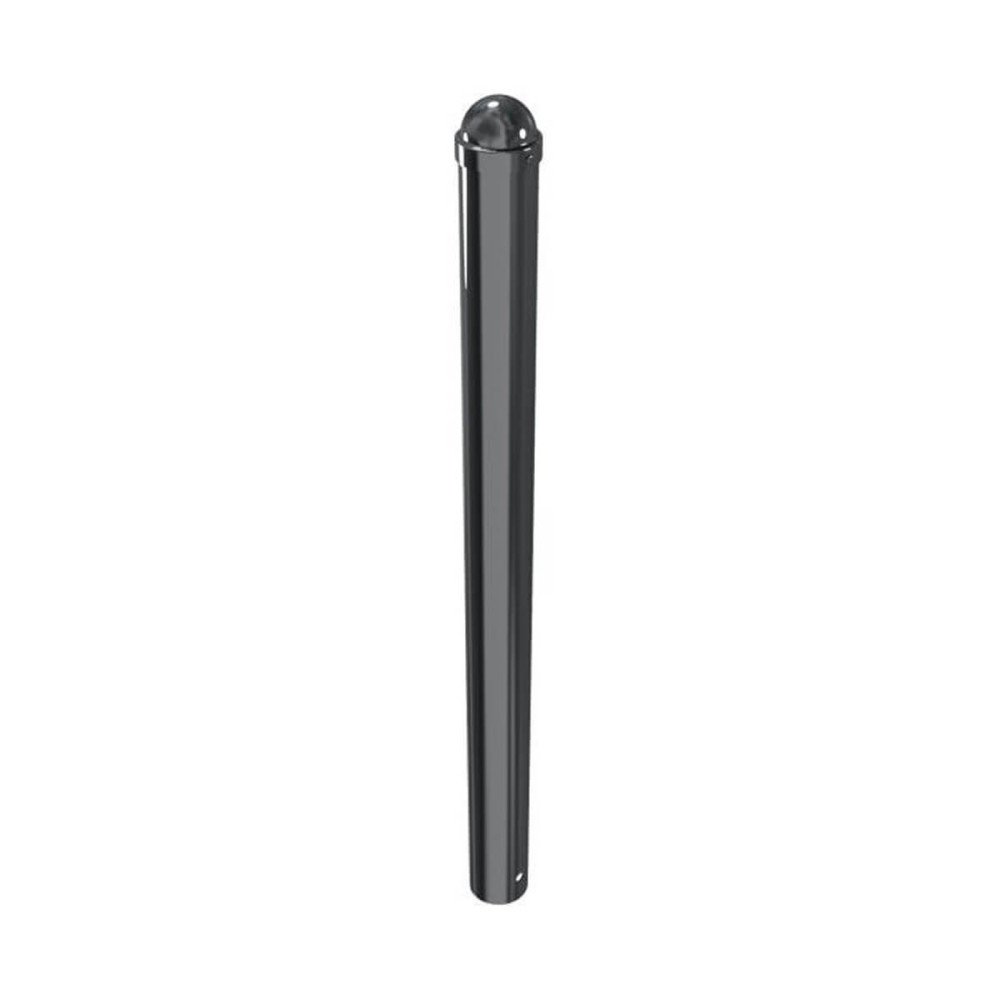 Absperr-Stilpfosten Ø 102 mm Serie 496 mit Zierkappe ortsfest zum einbetonieren Anthrazit RAL 7016