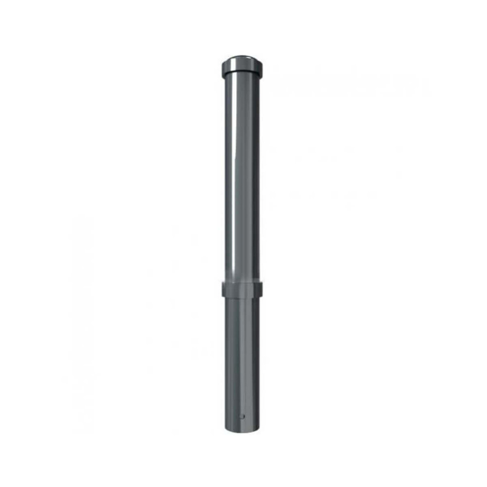 Absperr-Stilpfosten Ø 108 mm mit Zierringen Serie 4971 ortsfest zum einbetonieren Anthrazit RAL 7016