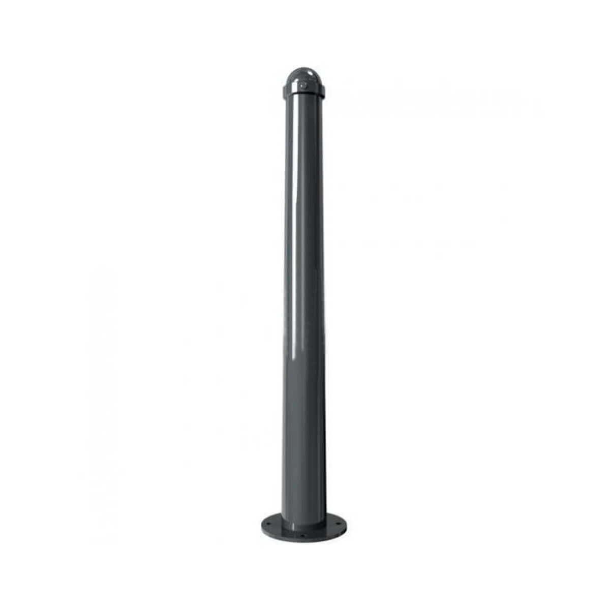 Absperr-Stilpfosten konisch Ø 102 / 76 mm mit Zierkappe Serie 40102 ortsfest für Dübelbefestigung Anthrazit RAL 7016