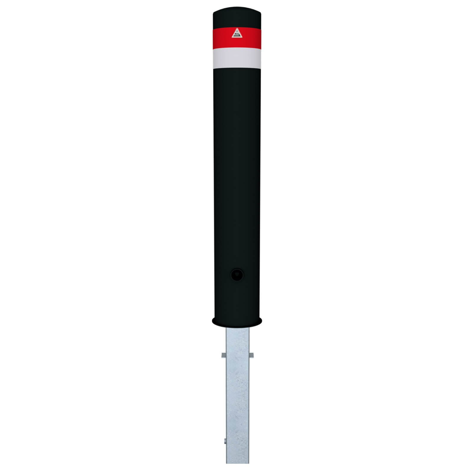 Absperrpfosten Black - Line Ø 152 mm, herausnehmbar mit Dreikantverschluss nach DIN 3223