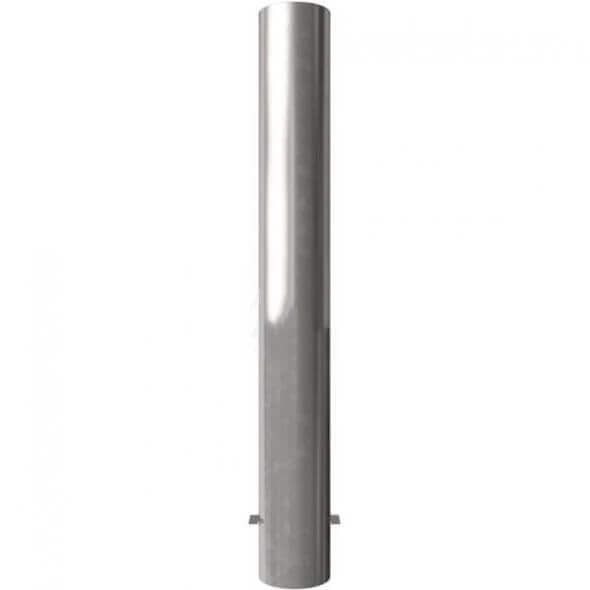 Edelstahlpoller Ø 154 mm, mit Flachkopf, ortsfest, Höhe 1200mm, zum einbetonieren