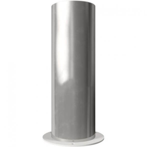 Edelstahlpoller Ø 204 mm, mit Flachkopf, ortsfest, Höhe  600mm, für Dübelbefestigung