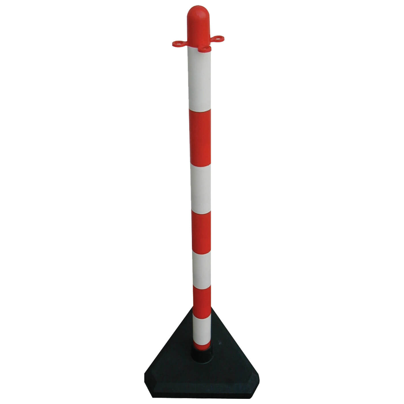 Kettenständer aus Kunststoff mit Dreieck-Fußplatte und Ösen