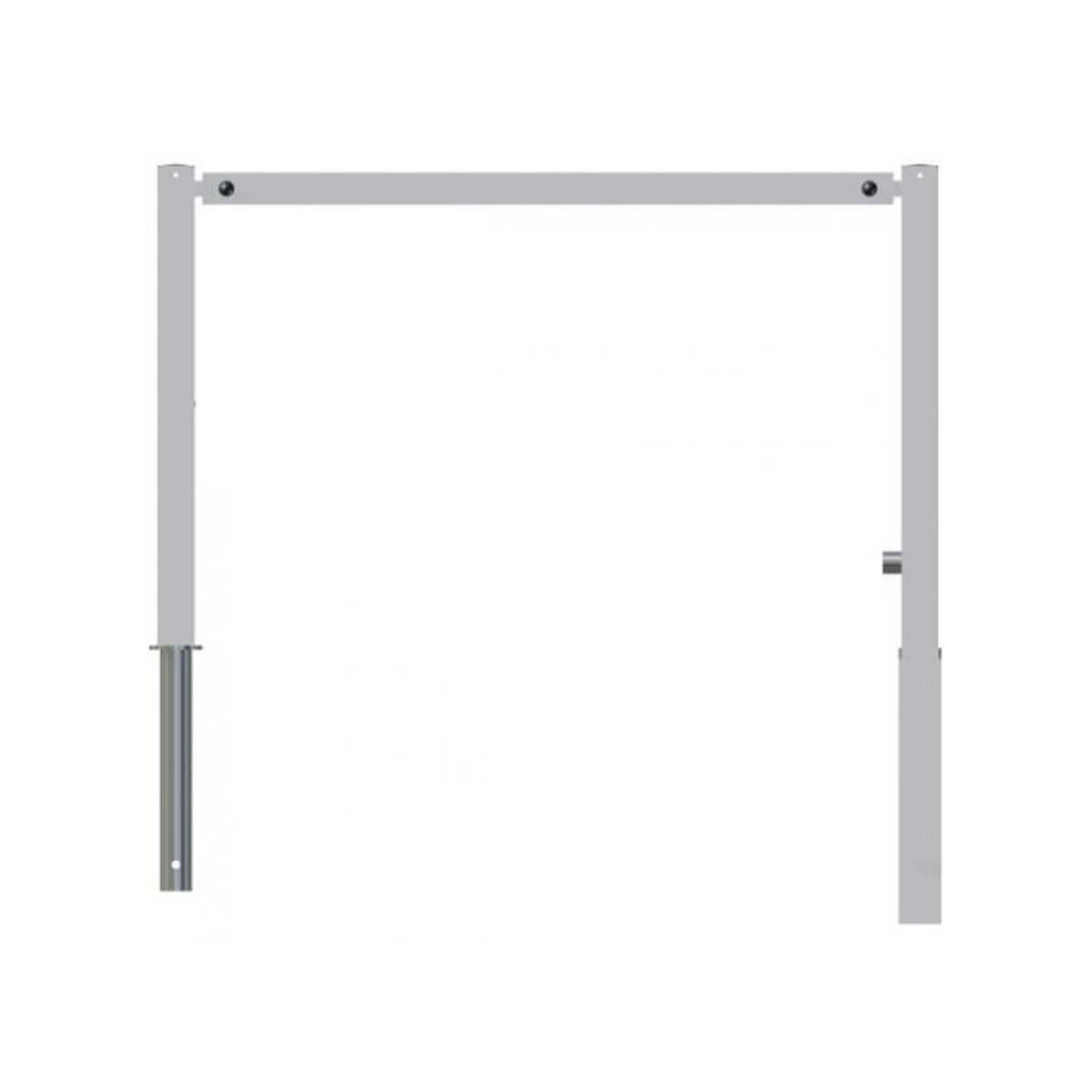 Wegesperre 70 x 70 mm schwenkbar mit Dreikantverschluss mit Oberholm Breite 1500 mm feuerverzinkt