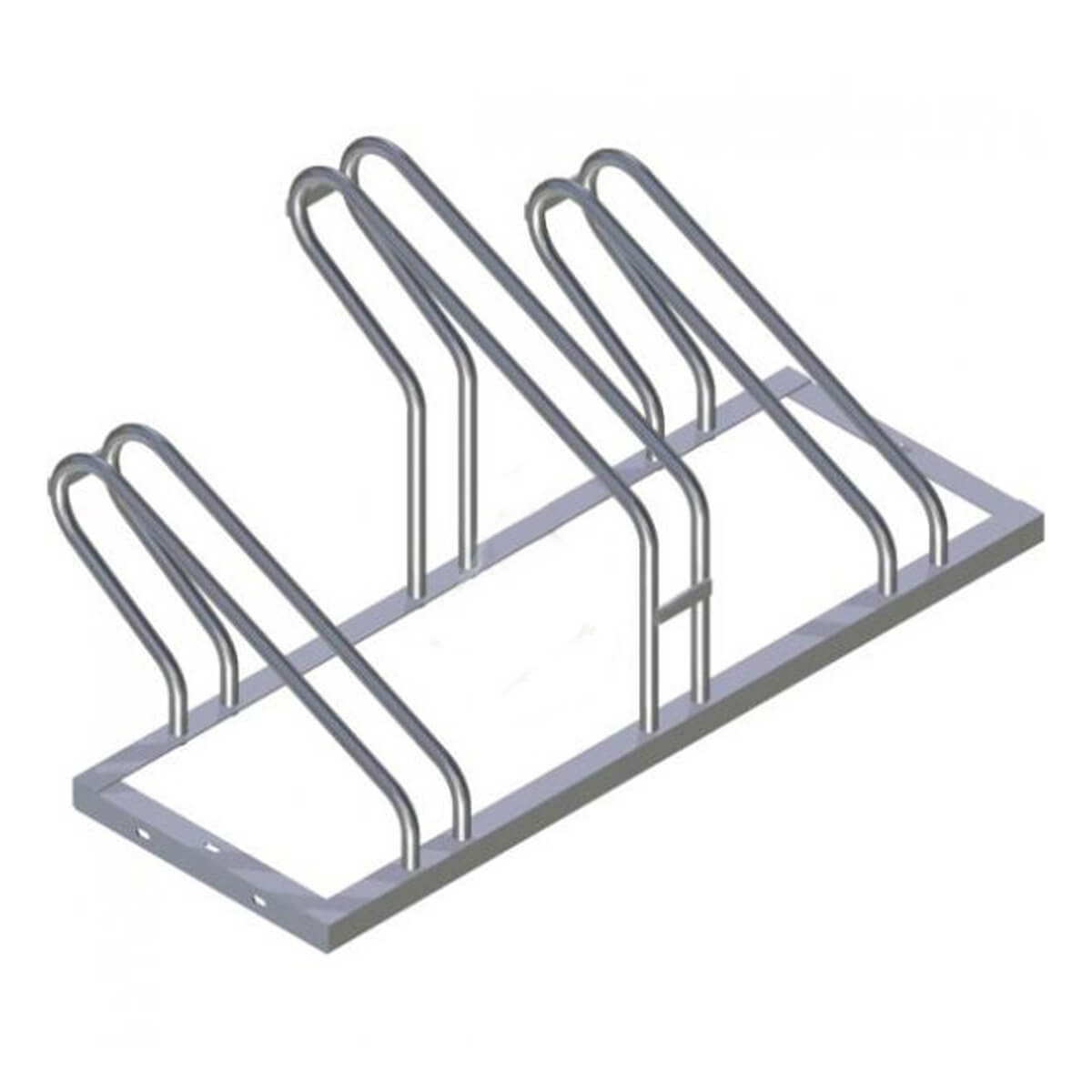 Fahrradständer Radeinstellung einseitig, feuerverzinkt-Radabstand 350 mm-3 Einstellplätze