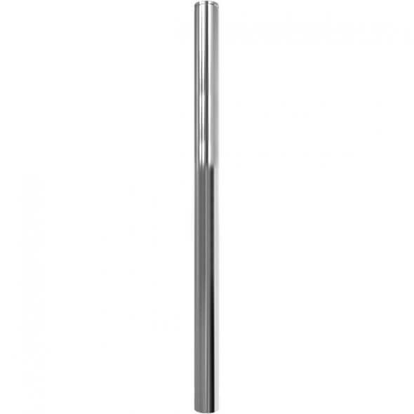 Edelstahlpfosten Ø 76 mm, mit Ziernut, ortsfest, zum einbetonieren