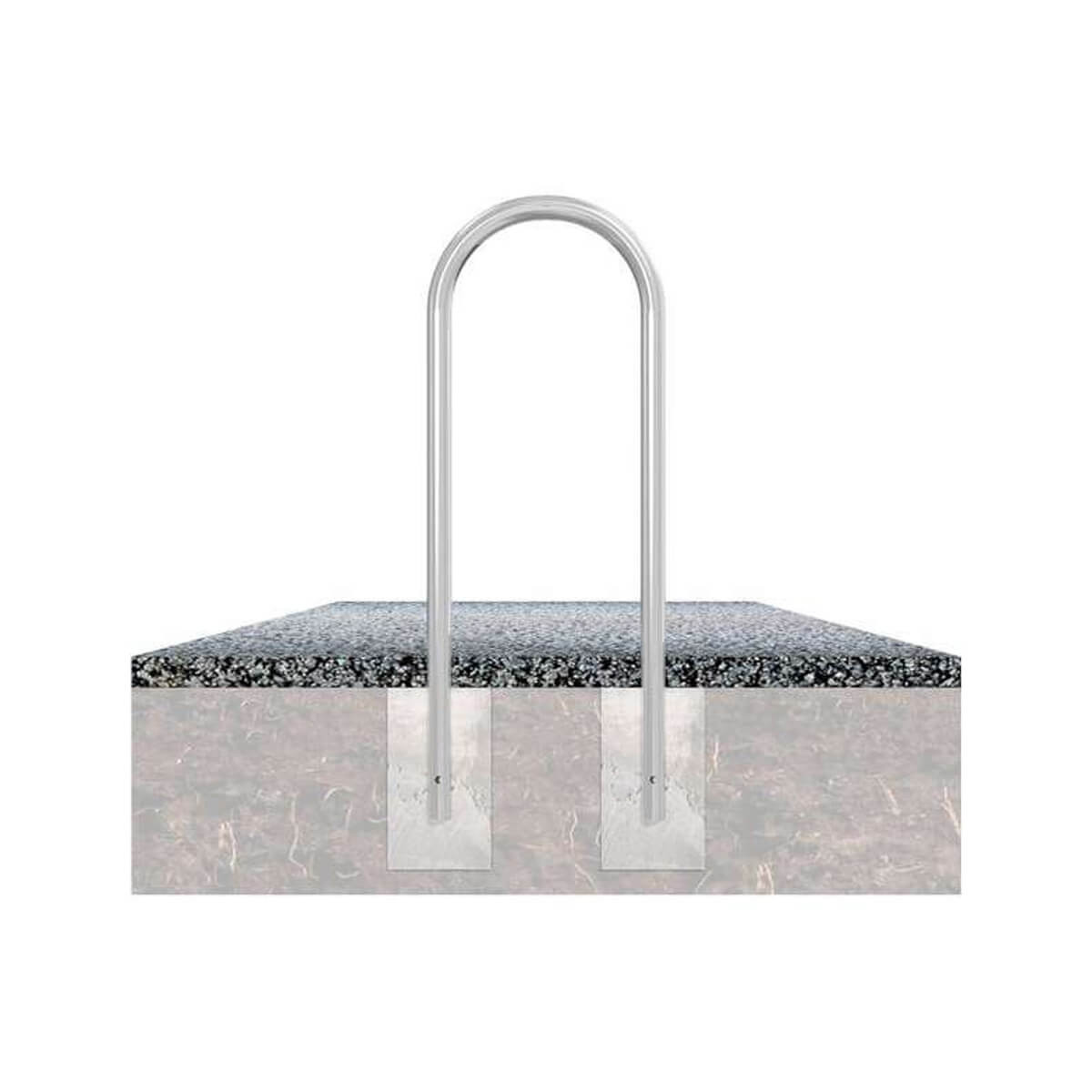 Rundbügel aus Stahlrohr Ø 48 x 2,5 mm Breite 650 mm feuerverzinkt