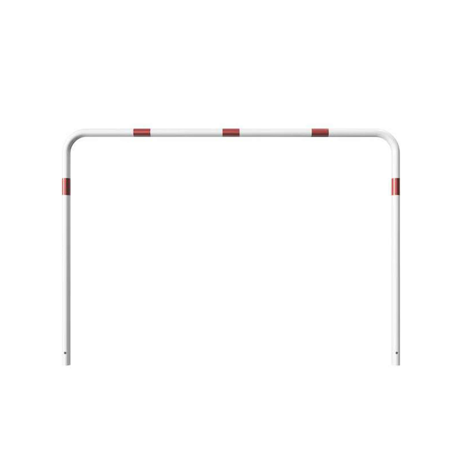 Rohrbügel aus Stahlrohr Ø 48 x 2,5 mm-weiß besch. / rote Streifen-1400 mm-2000 mm