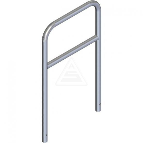 Rohrbügel aus Stahlrohr Ø 48 mm mit Querholm zum Einbetonieren-1200 mm x 700 mm-feuerverzinkt