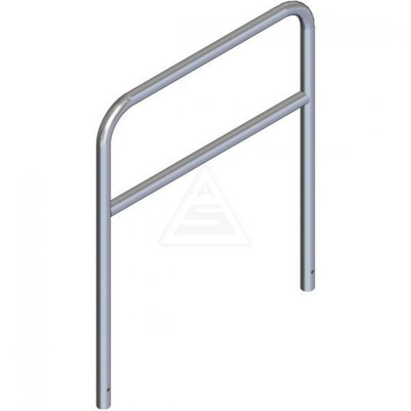 Rohrbügel aus Stahlrohr Ø 48 mm mit Querholm zum Einbetonieren-1200 mm x 1000 mm-feuerverzinkt