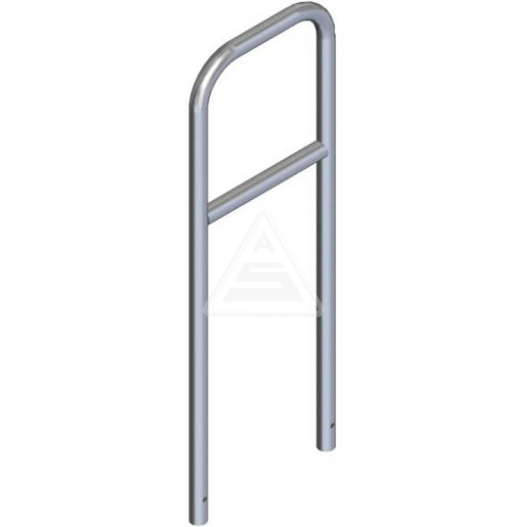 Rohrbügel aus Stahlrohr Ø 48 mm mit Querholm zum Einbetonieren-1400 mm x 500 mm-feuerverzinkt