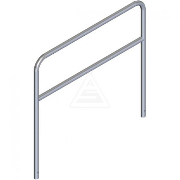 Rohrbügel aus Stahlrohr Ø 48 mm mit Querholm zum Einbetonieren-1400 mm x 1500 mm-feuerverzinkt