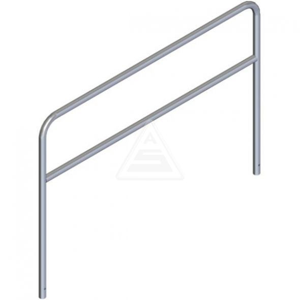 Rohrbügel aus Stahlrohr Ø 48 mm mit Querholm zum Einbetonieren-1400 mm x 2000 mm-feuerverzinkt
