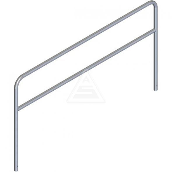 Rohrbügel aus Stahlrohr Ø 48 mm mit Querholm zum Einbetonieren-1400 mm x 2500 mm-feuerverzinkt