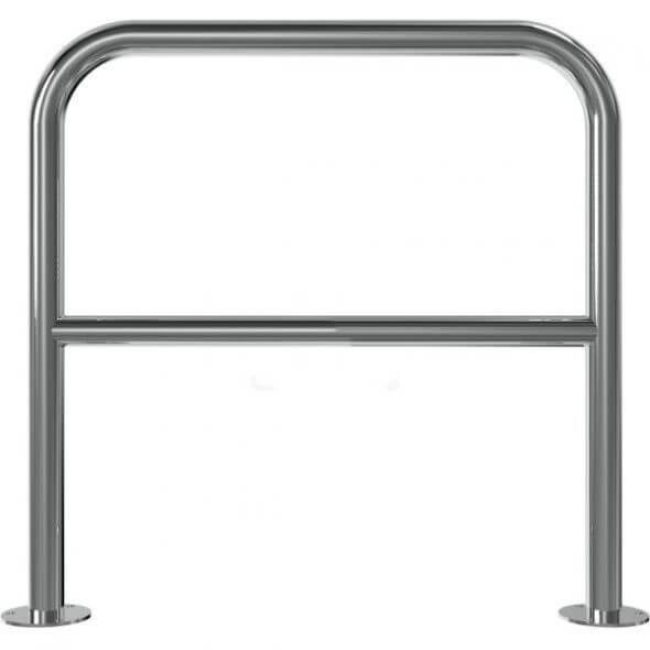 Edelstahlbügel Ø 48 mm, mit Querholm, für Dübelbefestigung