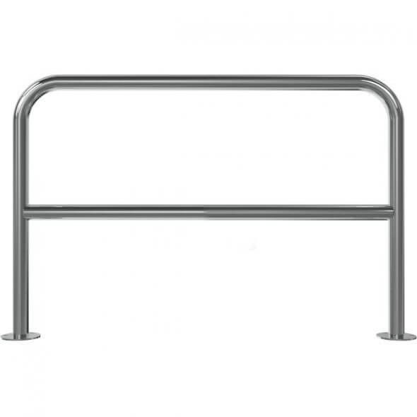 Edelstahlbügel Ø 48 mm, mit Querholm, für Dübelbefestigung