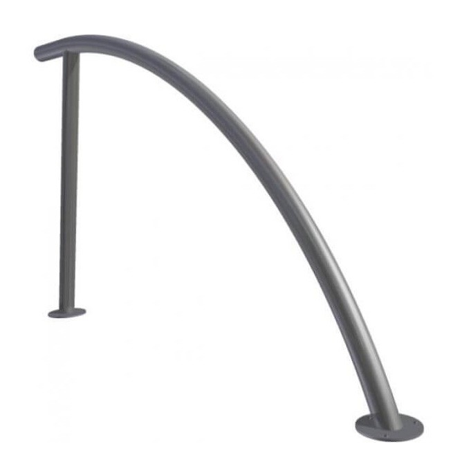 Edelstahlfahrradanlehnbügel Ø 48 mm, für Dübelbefestigung