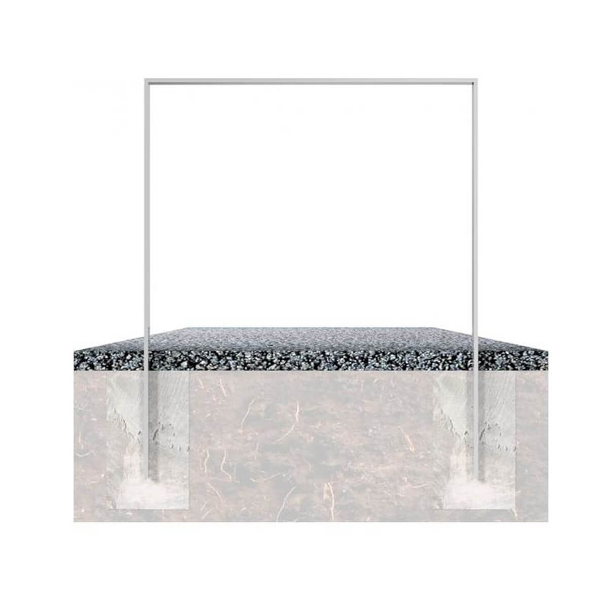 Anlehnbügel aus Flachstahl 50 x 12 mm, feuerverzinkt, zum einbetonieren