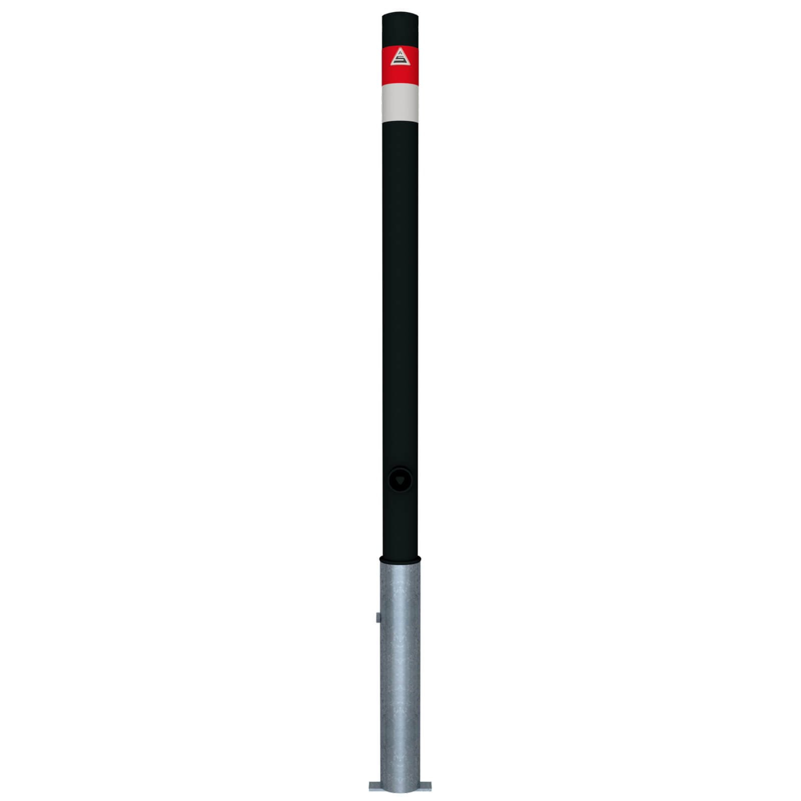 Absperrpfosten Black - Line Ø 60 mm, herausnehmbar mit Dreikantverschluss nach DIN 3223