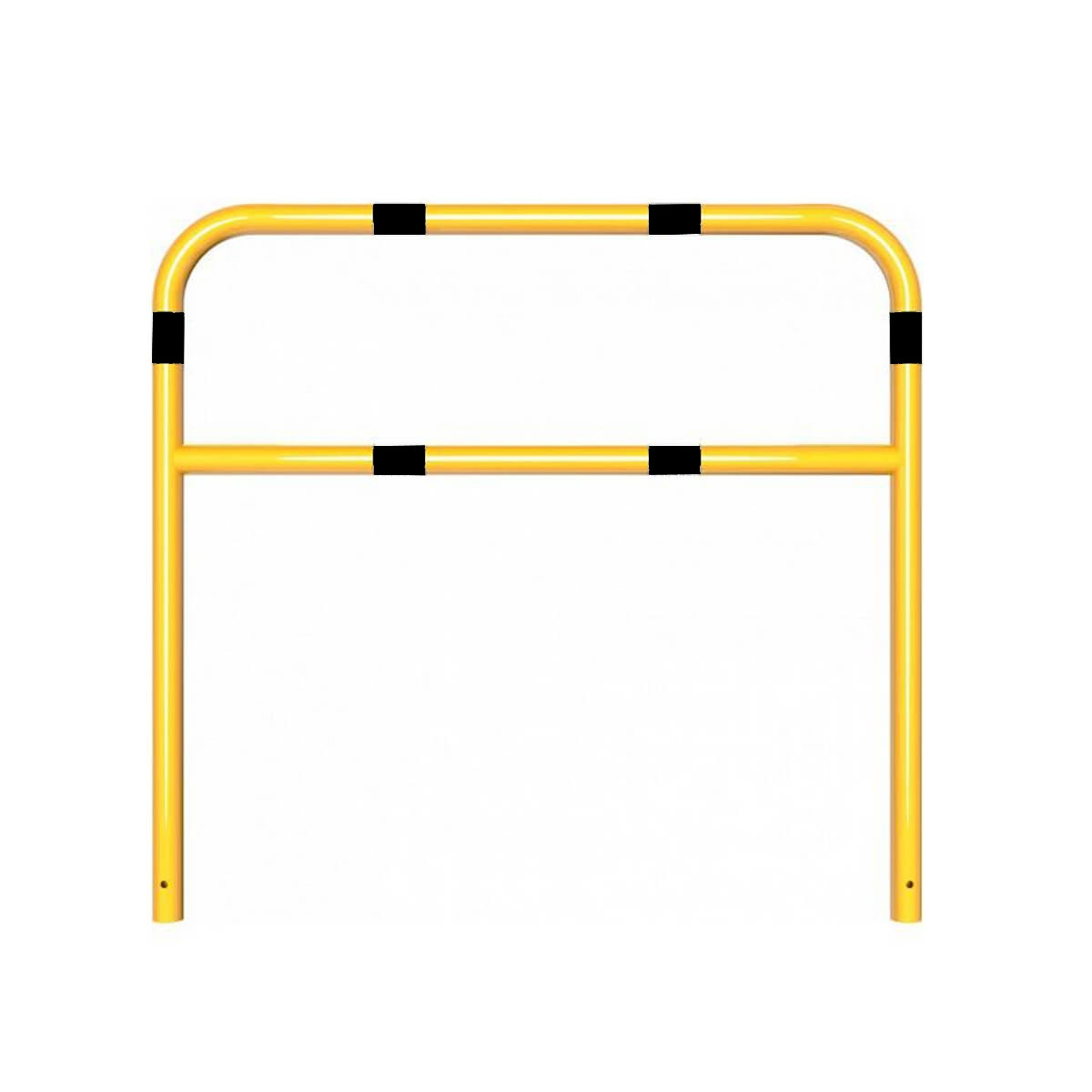 Schutzbügel mit Querholm Ø 60 x 2,5 mm zum einbetonieren gelb / schwarz 1500 mm