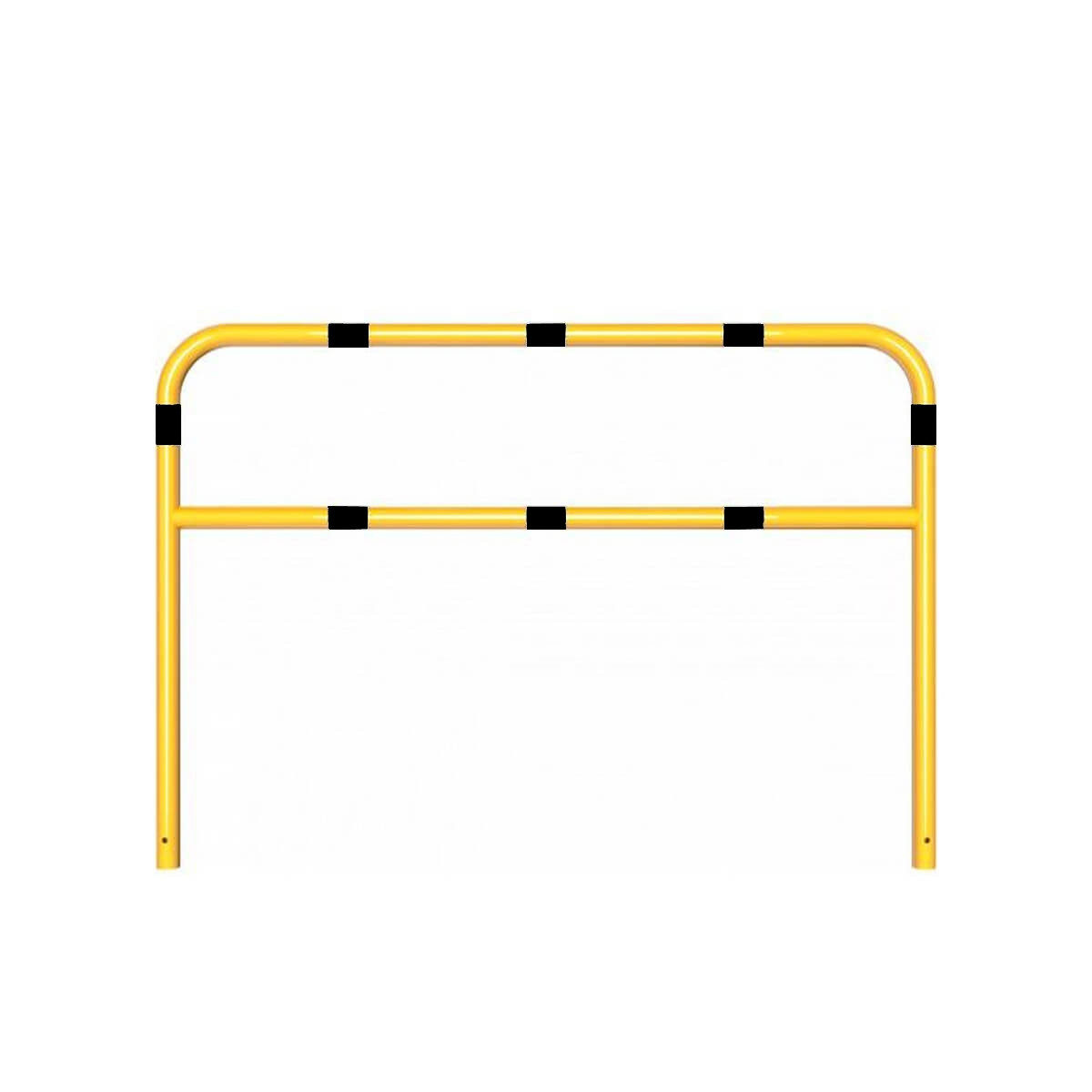 Schutzbügel mit Querholm Ø 60 x 2,5 mm zum einbetonieren gelb / schwarz 2000 mm