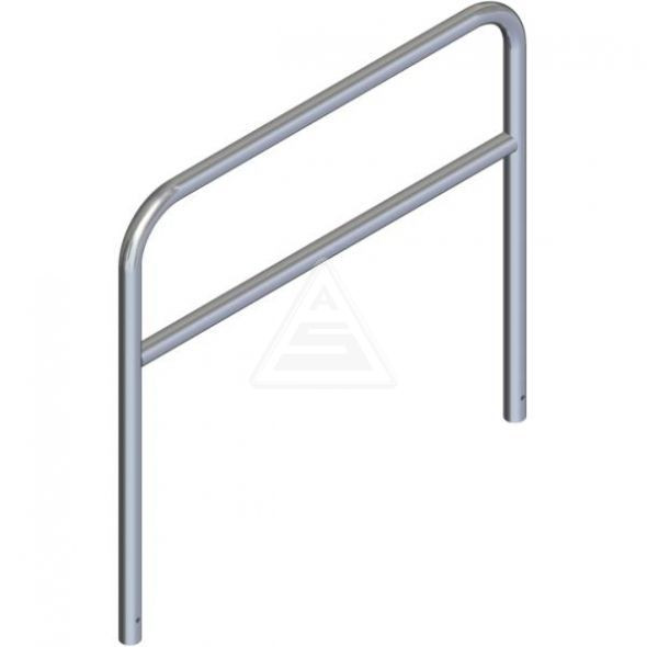 Rohrbügel aus Stahlrohr Ø 60 mm mit Querholm zum Einbetonieren-1400 mm x 1500 mm-feuerverzinkt