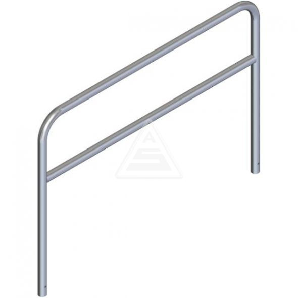 Rohrbügel aus Stahlrohr Ø 60 mm mit Querholm zum Einbetonieren-1400 mm x 2000 mm-feuerverzinkt