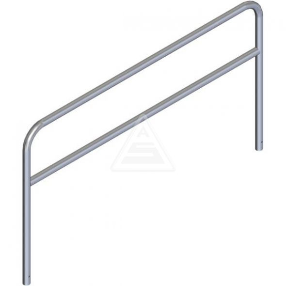 Rohrbügel aus Stahlrohr Ø 60 mm mit Querholm zum Einbetonieren-1400 mm x 2500 mm-feuerverzinkt
