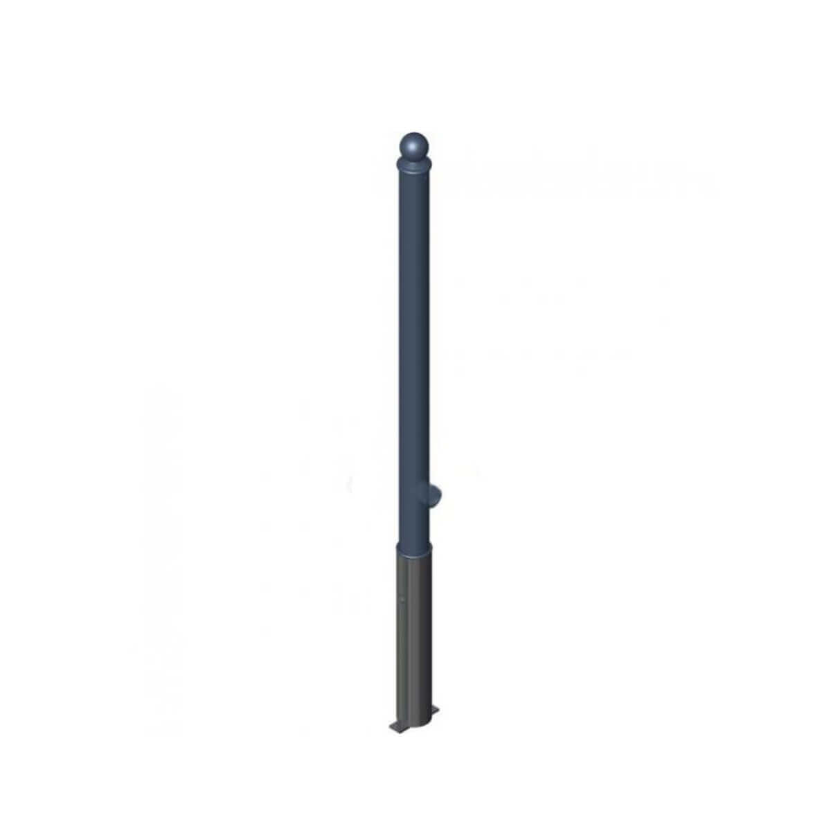 Absperr-Stilpfosten Ø 60 mm Serie 465 herausnehmbar mit Dreikantverschluss Anthrazit RAL 7016