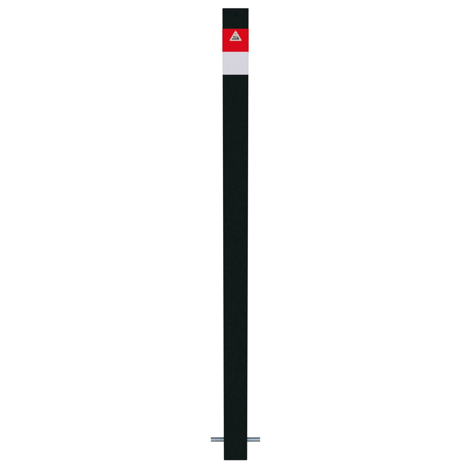 Absperrpfosten Black - Line 70 x 70 mm, ortsfest, zum einbetonieren