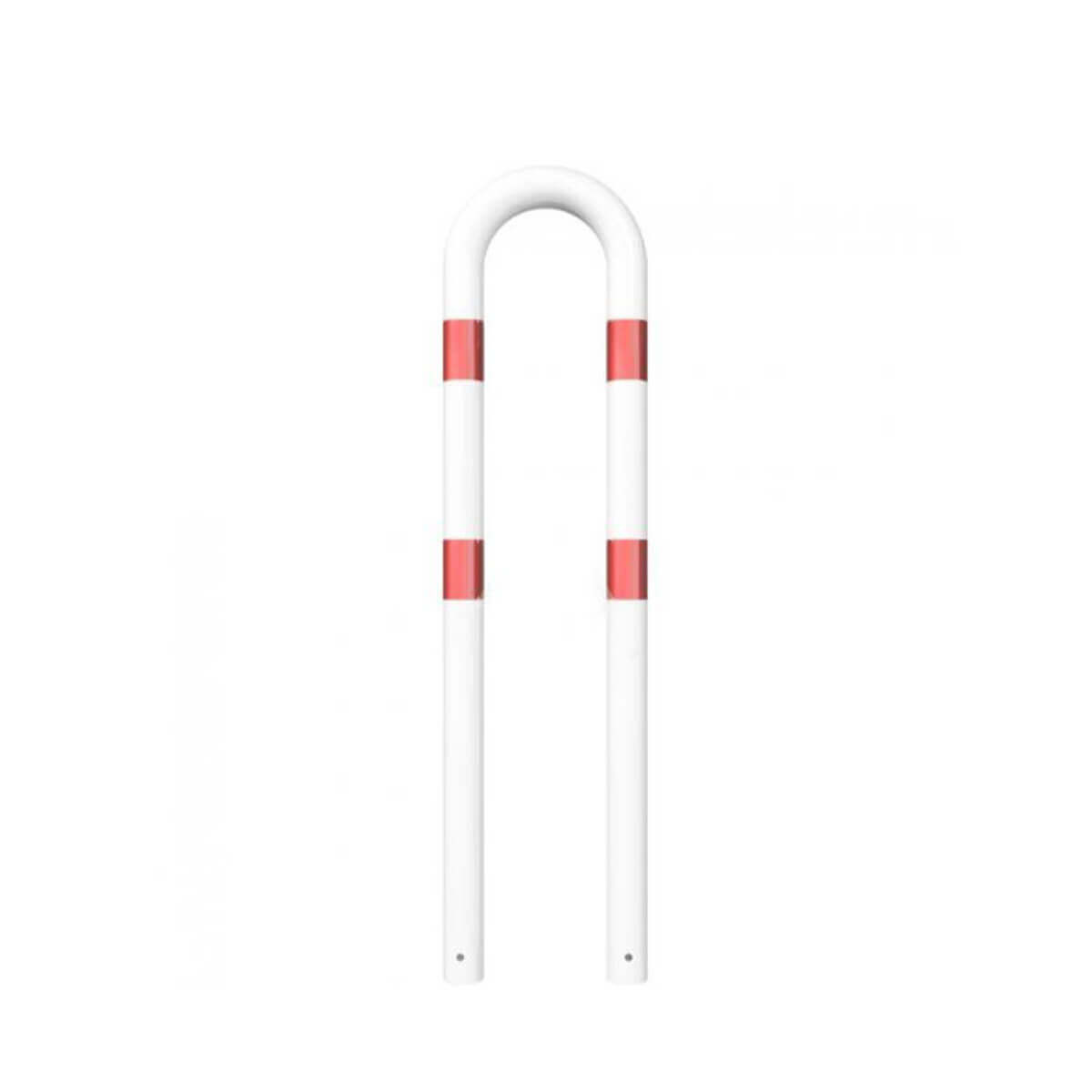 Universalbügel Ø 76 zum einbetonieren weiß besch. / rote Streifen B 400 mm H 1500 mm