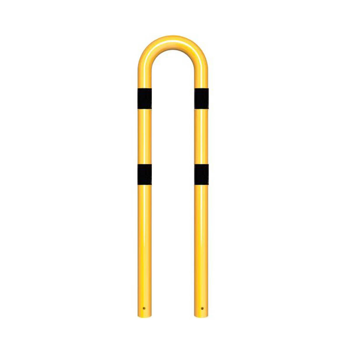 Rammschutzbügel Ø 76 mm Stahlrohr zum einbetonieren gelb / schwarz B 400 mm H 1150 mm