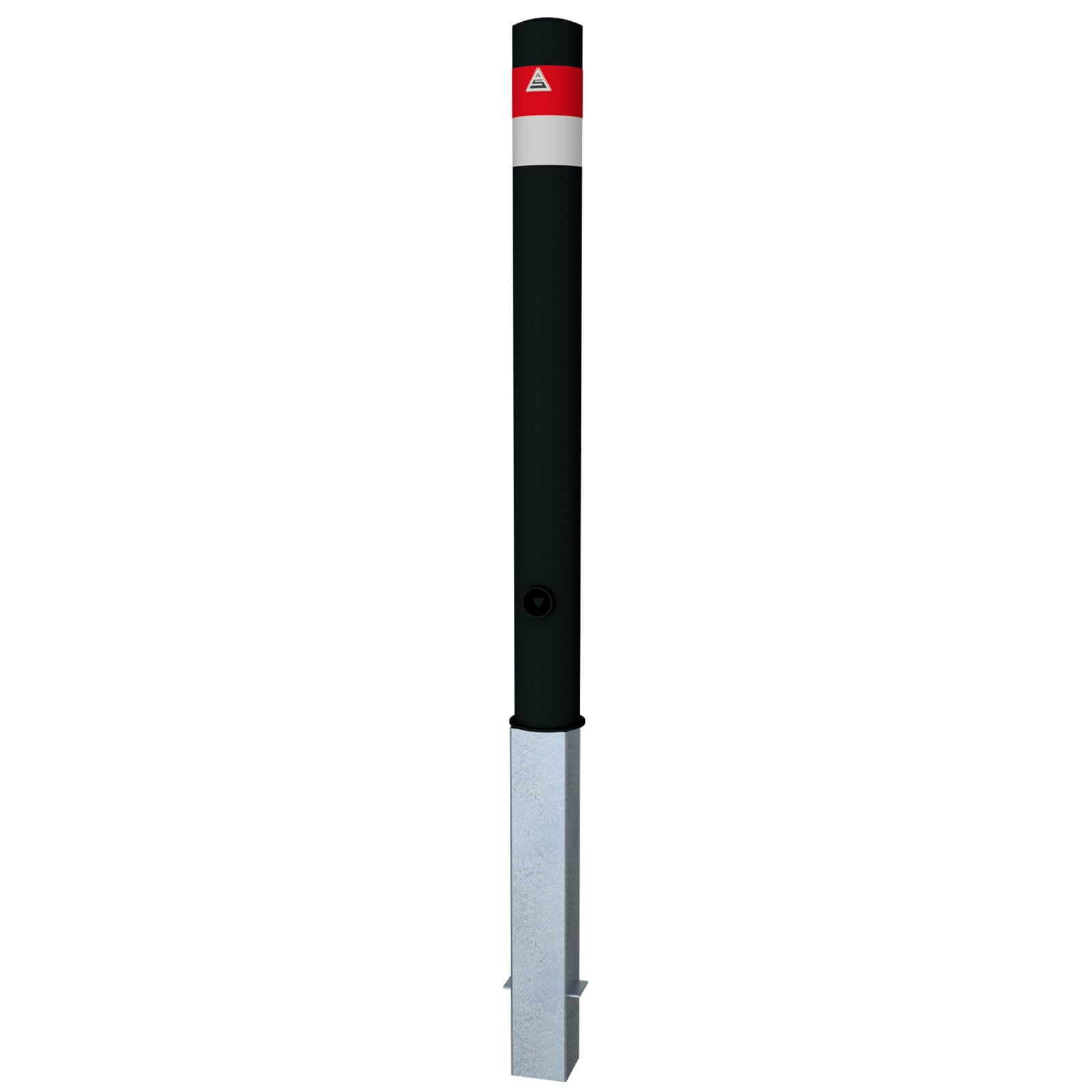 Absperrpfosten Black - Line Ø 89 mm, herausnehmbar mit Dreikantverschluss nach DIN 3223
