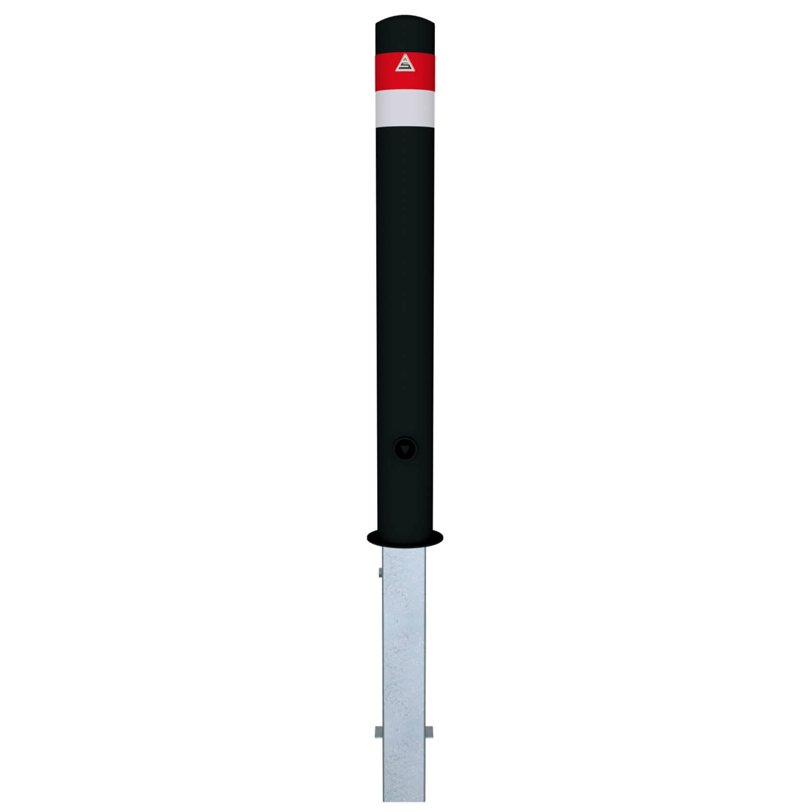 Absperrpfosten Black - Line Ø 102 mm, herausnehmbar mit Dreikantverschluss nach DIN 3223